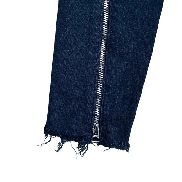 rag & bone Nina High-Rise Skinny Jeans 25 Charcoal Black Carlton Wash Zipper Hem - Picture 4 of 14